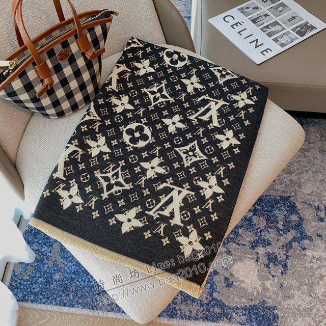 Louis Vuitton圍巾 路易威登保暖女士圍巾圍脖 LV羊毛羊絨混紡圍巾披肩  mmj1289